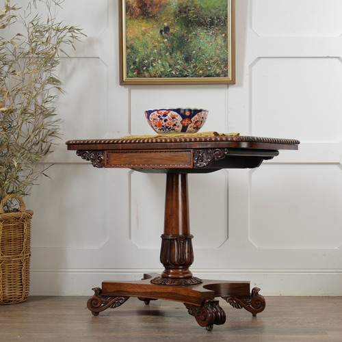 William rosewood card table - william,
