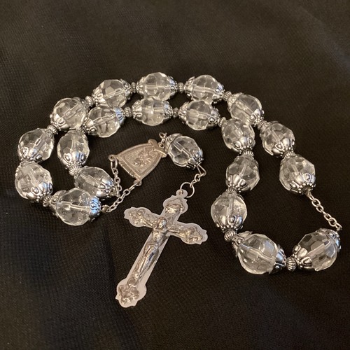 Vintage crystal rosary beads - vintage,