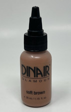 Dinair Airbrush Makeup Glamour Foundation 1.15 Oz Soft Brown NWOB Original NOS