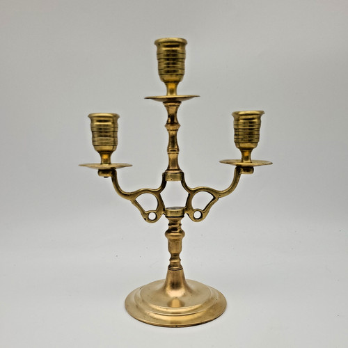 Vintage brass arm candelabra - 3,