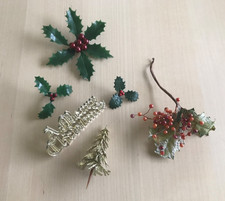 Christmas Cake decorations toppers Holly Xmas Tree A Merry Christmas assortment