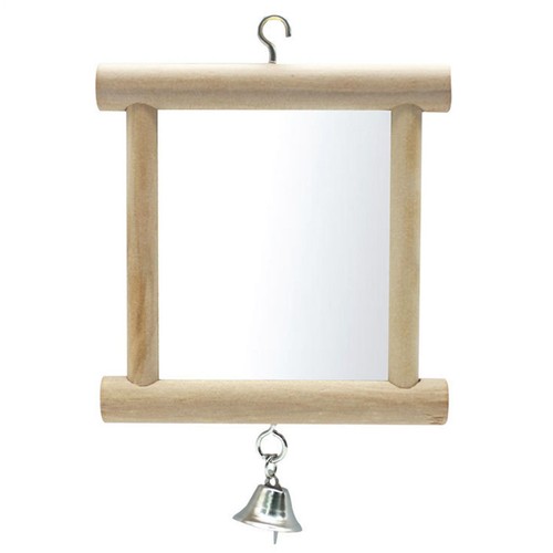 Pet bird mirror with bell - mirror,