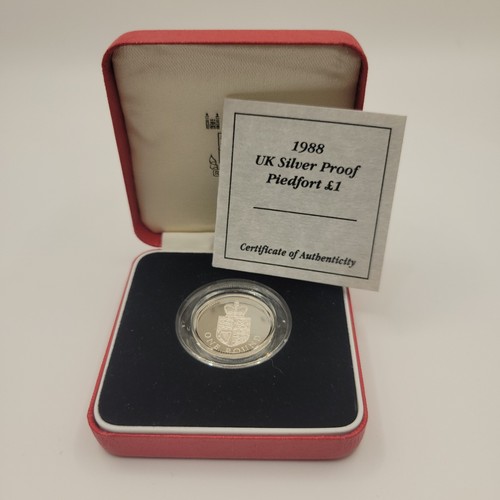 1988 silver proof piedfort - uk,