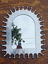 25" PUNCHED TIN MIRROR Mexican handmade hacienda style mirror, folk art