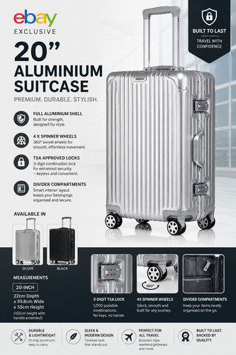 Beautiful aluminium suitcase - beautiful,