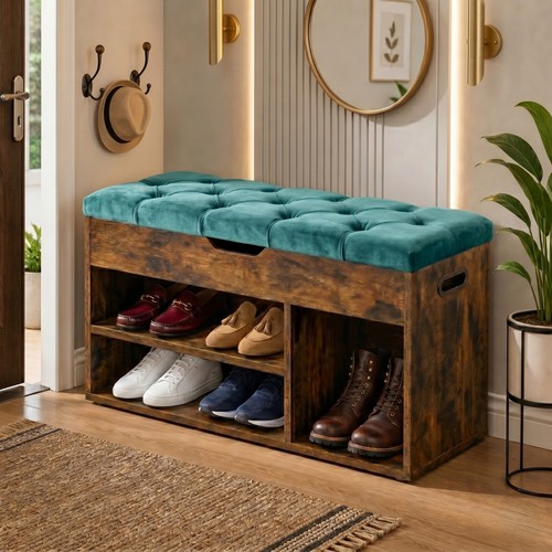 Ottoman shoe storage bench - storage,