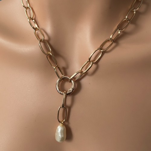 Pearl statement ynecklace - pearl,