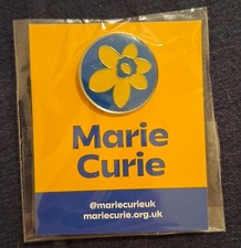 Charity pin badge Marie Curie