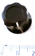 Vintage Radio Knob Black/White