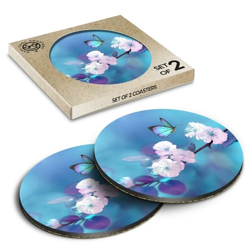 Boxed round coasters - boxed,