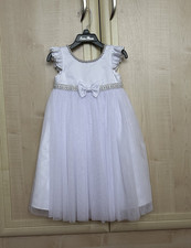 Couture Princess White Baby Girl Girls Formal Tutu Dress - Kids Size 12 Months
