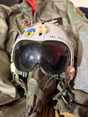 Eagle helmet worn by a - f-15,