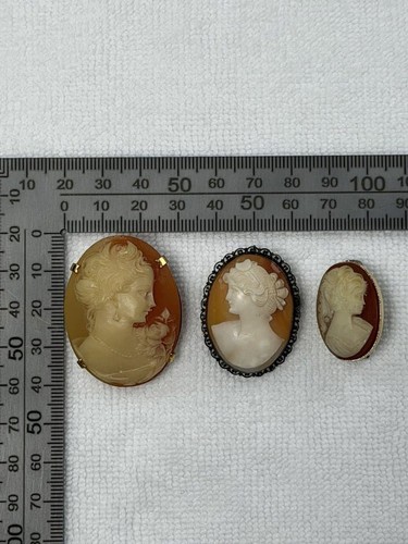 Antique cameo brooch - brooch, of