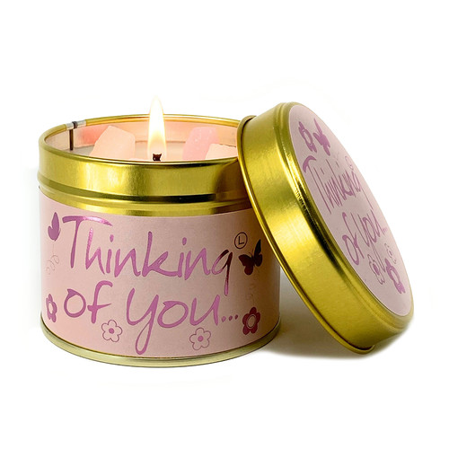 Lily flame scented candle - candle, tin