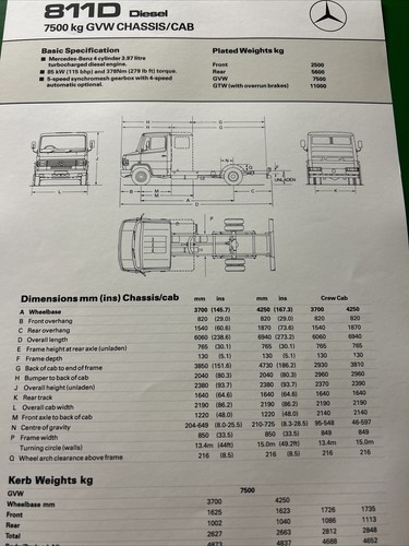 Mercedes benz 811d - 811d, truck