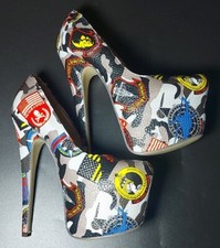 Sergio Todzi Platform Heels Size 2UK military Style Design 