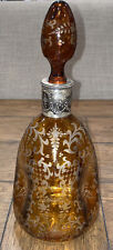 MOSER DECANTER  ETCHED AMBER