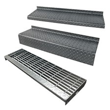 Metal stair tread bar grating - stair,