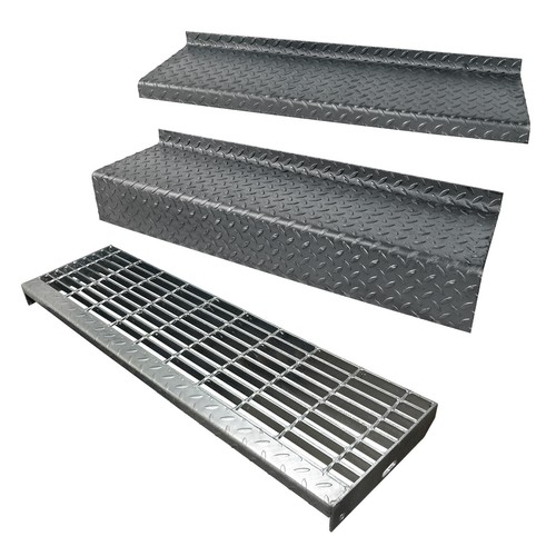 Metal stair tread bar - stair, grating