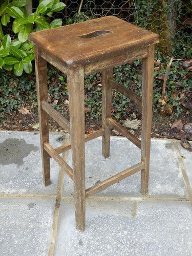 Wooden laboratory stool - laboratory,