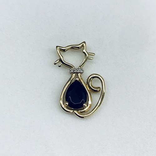 10k yellow gold cat - yellow,
