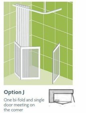 Impey Elevate Option J Corner Half Height Shower Screens