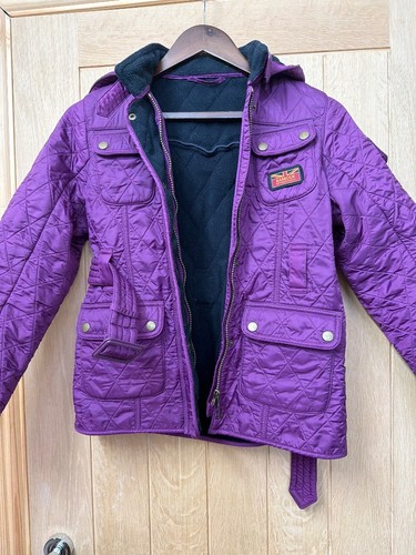 Barbour purple diamond quilted