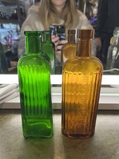 2x Vintage Poison Bottles