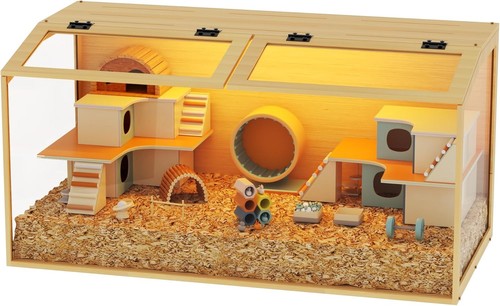 Bingopaw wooden hamster cage - wooden,