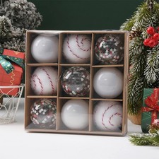 9Pcs 6cm Christmas Tree Balls Set Shatterproof Baule Ornaments Home Decoration