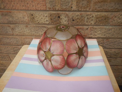 Capiz shell lampshade - capiz, vintage