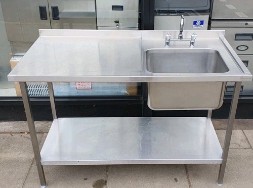 Stainless steel sink 140cm - steel,