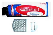 Shoe Repair glue Klebfest 30g Tube & Scaper tool use with Leather, Rubber, wood