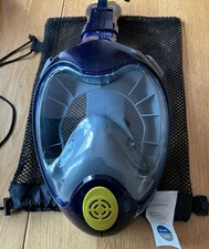 Dry Full Face Diving Snorkel Mask S/M With Camera Attachment