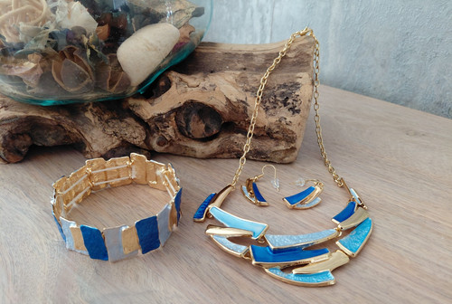 Enamel geometric jewellery - geometric,