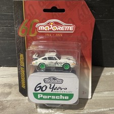 Majorette 60th Anniversary - Porsche 911 Carrera & collectible display tin NEW