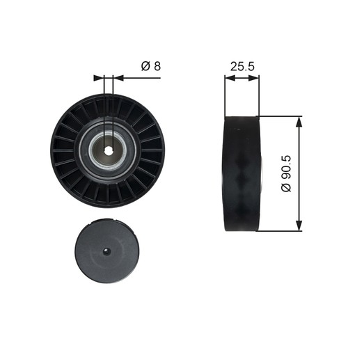 Gates t36005 deflection guide - gates, deflection/guide