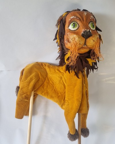 Vintage lion puppet handmade - puppet,