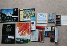 Mixed Art Bundle - Pads, Fine Point Pens, Watercolours Pencils and Paint Etc