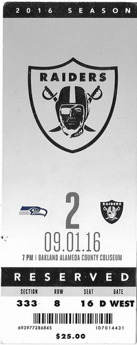 Oakland raiders seattle - oakland,