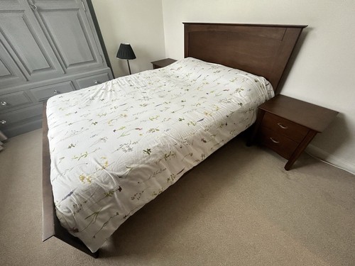 Double bed with matching - , side