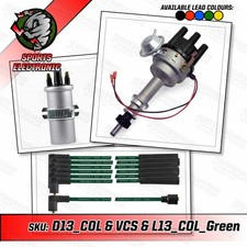 Ford Cologne V6 Electronic Distributor Viper Dry Coil and Green 8mm HT Leads