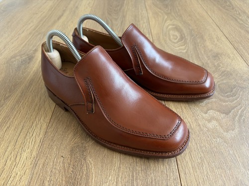 Tricker brown leather slip - brown,
