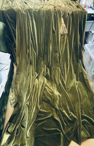 Pair vintage long olive - vintage, green