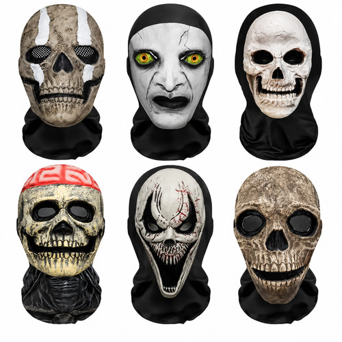 Skull halloween mask full - 3d,
