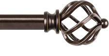 Curtain Poles 80 to 148 cm 19mm Metal Curtain Rods with Twisted Cage Finials New