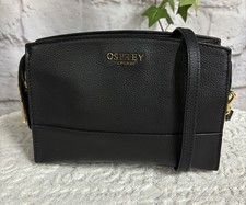 👜OSPREY LONDON BNWOT Ladies Small Finest Leather Black Crossbody/Shoulder Bag👜