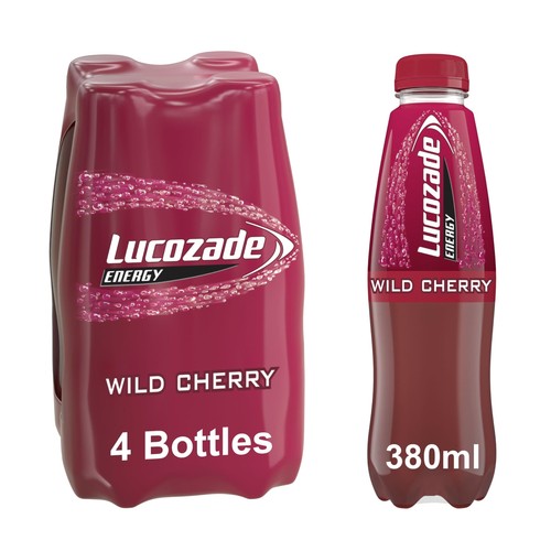Lucozade energy cherry 380ml - cherry,