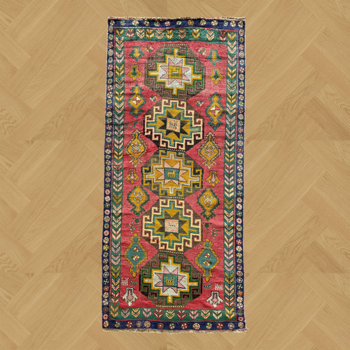 Vintage kazak rug hand made - kazak,