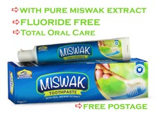 Al Khair MISWAK TOOTHPASTE 70g x 1 pack Herbal Miswak Extract Fluoride-Free NB